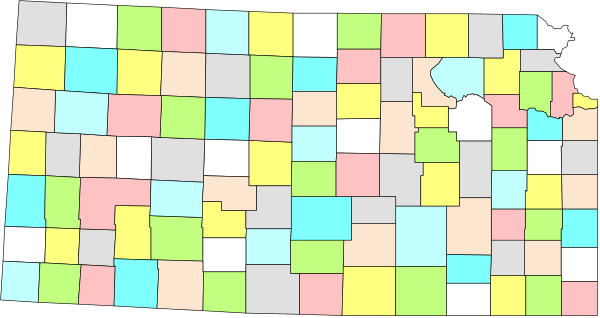 The image shows a map of an area with various colored squares representing different regions within it.
