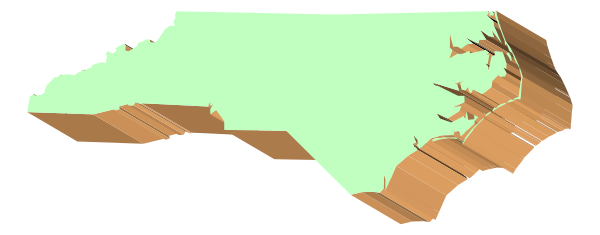 The image shows a map of an area with various colored regions that resemble different types of terrain such as mountains, forests, deserts, oceans, etc., but it is stylized in a way where each region has been replaced by what appears to be slices or sections from other images.