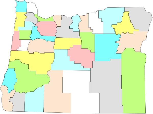 The image shows a map of Washington state with various counties highlighted by different colored blocks; it is presented as an overlay on top of another layer that appears to be a satellite view of Earth at nighttime, showing stars and constellations in shades of blue against darker backgrounds.