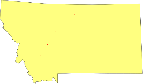 The image shows a map of Washington state with an overlay that appears to be a yellow substance on top of it.