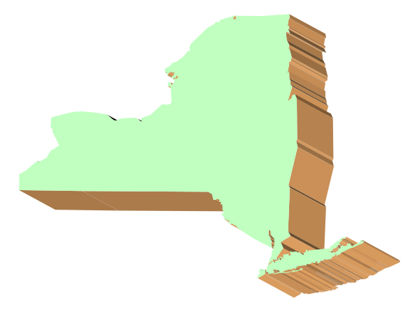 The image shows a pixelated representation of an ice cream cone with various flavors on it against a black background.
