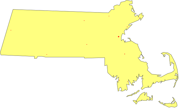 The image shows a map of New York State with an overlay that appears to be from Google Maps Street View, indicating it's taken in winter due to snow on some areas; there is also what seems like a yellow object resembling a banana or similar fruit superimposed onto the state.