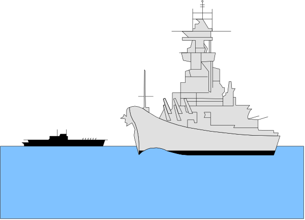 The black and white picture shows a ship with multiple masts on water under an overcast sky at nighttime.