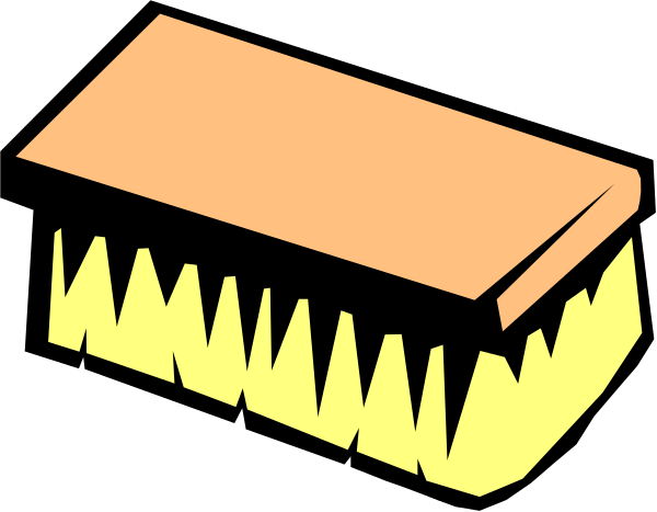 The image shows a red brick with white spikes on top of it against a black background.