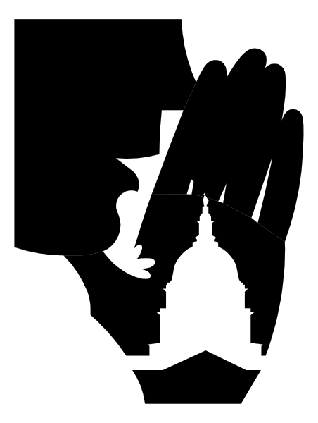 The image shows a black background with three vertical stripes of varying shades from light to dark gray on top of each other.