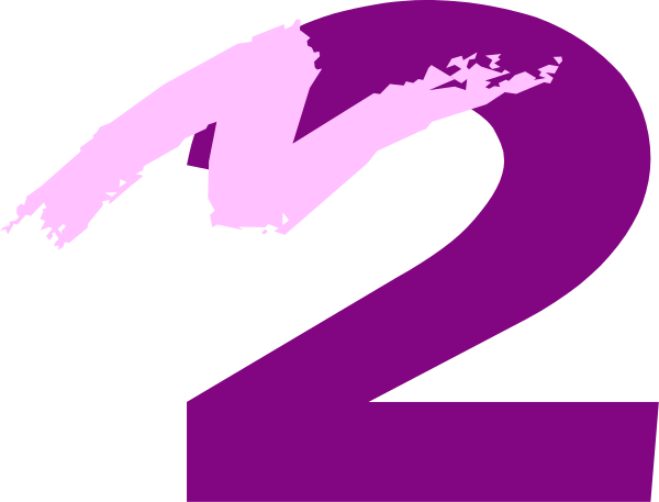 The image shows a logo with an abstract design resembling two overlapping shapes that could be interpreted as letters 'M' and '2', in purple on top of each other against a white background; there is also text below it reading "N 1" which suggests this might represent the second level or chapter. There are no people, animals, actions, setting details visible within the image provided. The style appears to be graphic with bold outlines and flat colors typical for logos used in video games or other media content.