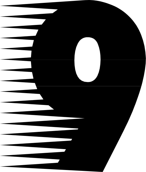 The image shows a black square with white lines creating an abstract pattern on it.