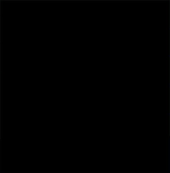 The black background of a computer screen with white text that reads "Hello World!"