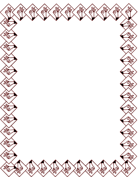 The image shows a black square with white text that reads "Eye" repeated multiple times around its perimeter.