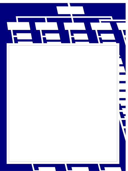 The image shows a blue screen with black pixelation that resembles an electronic device displaying what appears to be a digital interface of some sort.