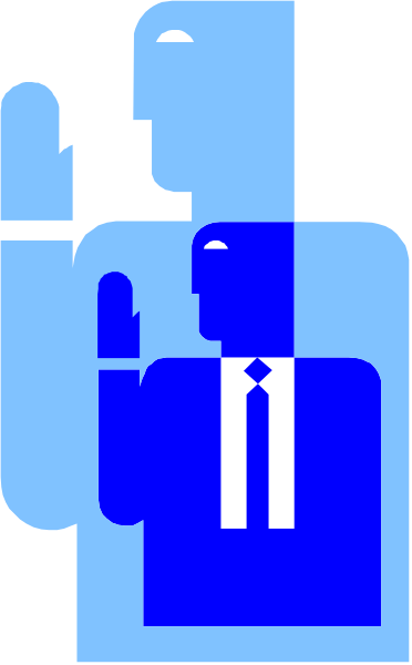 The image shows a pixelated representation of an adult male figure standing next to another smaller humanoid shape that appears to be holding up its hand in front of it as if gesturing towards something off-screen.