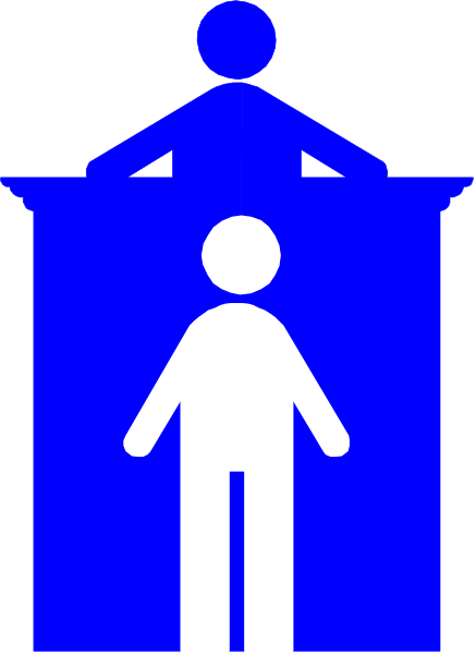 The image shows a blue handicap sign with white text indicating accessibility for wheelchairs on an outdoor ramp next to stairs.