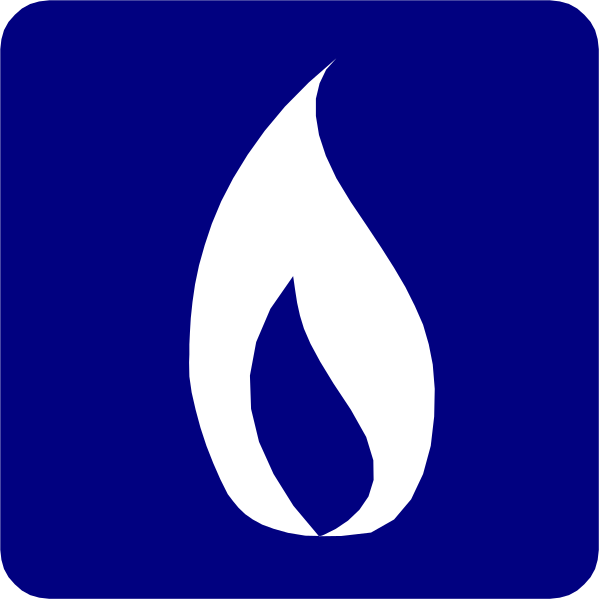 The image shows a blue square with an icon of a lit candle inside it on top right corner.