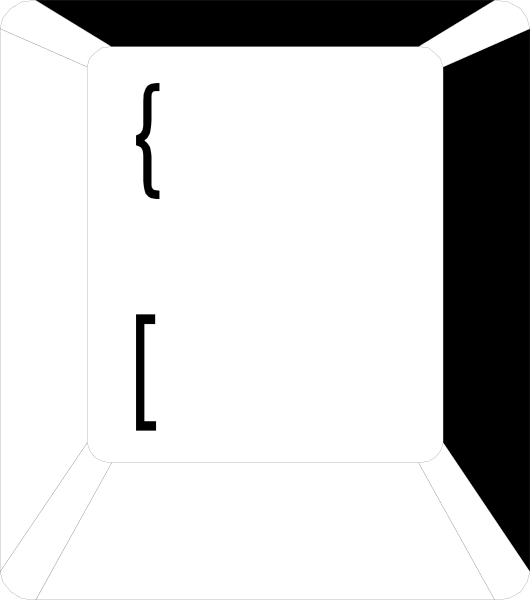 The image shows a simple white box with two black rectangles on it against an untextured background.