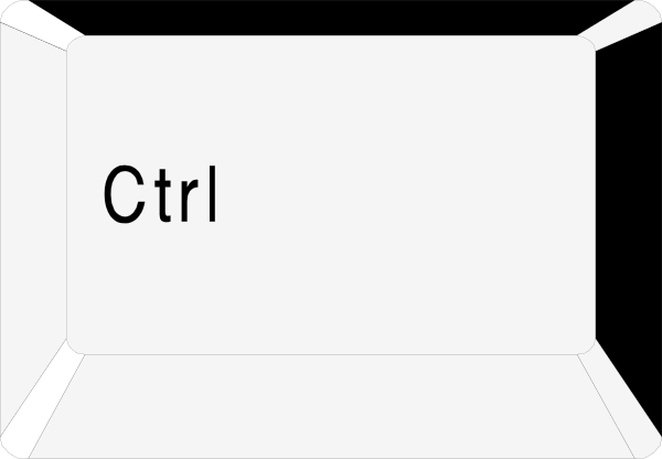The image shows a computer screen with an open window displaying text that reads "Ctrl + Ctrl" on top of it.