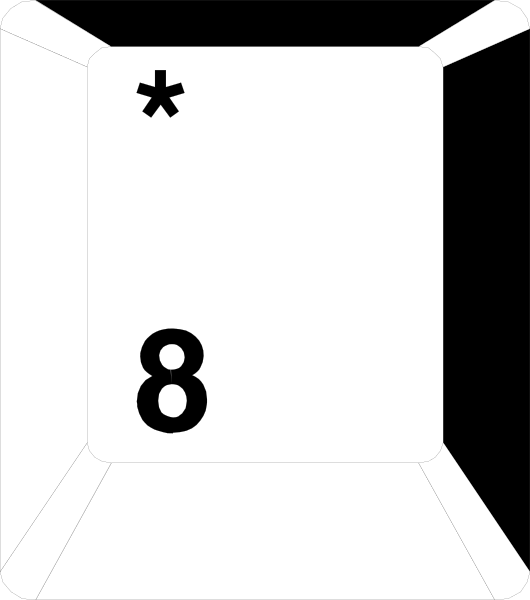 The image shows a playing card with an eight on it placed against a white background.
