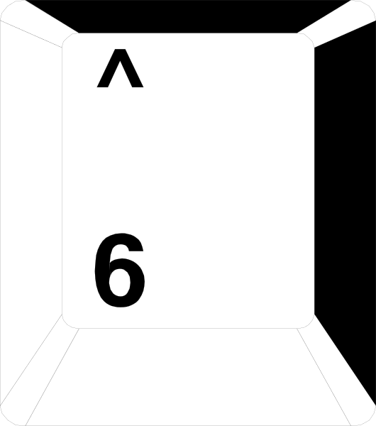 The image shows a white card with black text that reads "6" on it against an indistinct background.