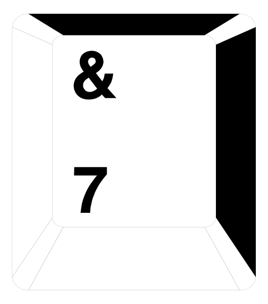 The image shows a black and white illustration of an open book with two pages facing each other; on top is "&" in large font size next to page 7, indicating that it's part of a series or collection labeled as number seven. There appears to be no text within the visible portion of either page. The style suggests simplicity and minimalism without any additional context provided by coloring or background elements. This image is likely used for educational purposes such as book covers or catalogues, where clarity in labeling items would be important.