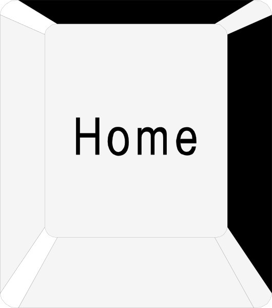 The image shows a simple white card with black text that reads "HOME" on it against an indistinct background.