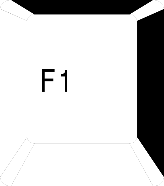 The image shows a black and white illustration of an open cardboard box with "F1" written on it inside another larger box that has been cut out to reveal its contents.
