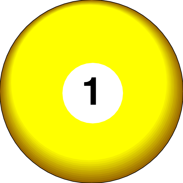 The image shows a closeup of two yellow circles with black numbers on them against an indistinct background; there is no text present in this clip-art illustration.
