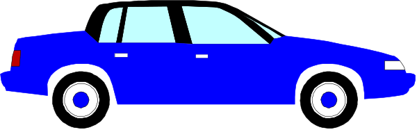 The image shows a blue car parked next to another vehicle with its headlights on at nighttime.