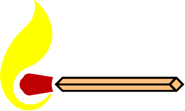 The image shows a stylized graphic of two flames with an arrow pointing between them on what appears to be a dark background.