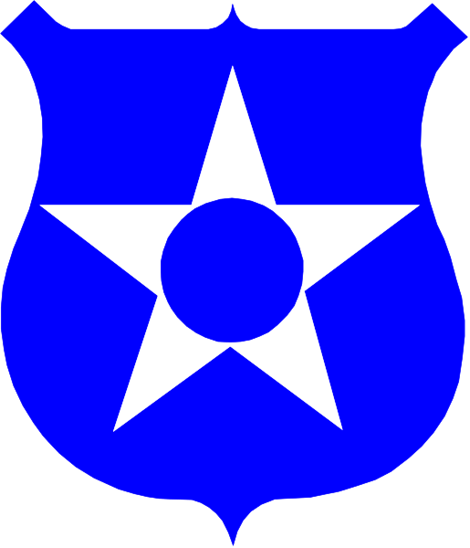 The image shows a blue police badge with white stars on it against a gray background.