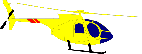 The image shows a helicopter with its rotors stopped against an overcast sky background.