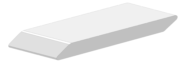 The image shows a white checkerboard pattern with two black squares on it against an indistinct background that appears to be grayish in color.