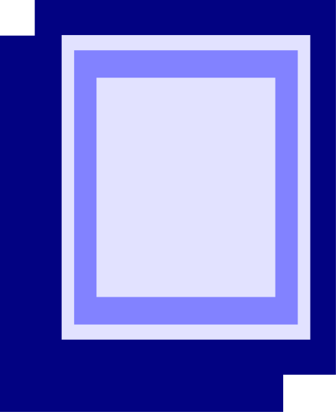 The image shows a blue book with an open cover on its left side against a gray background.