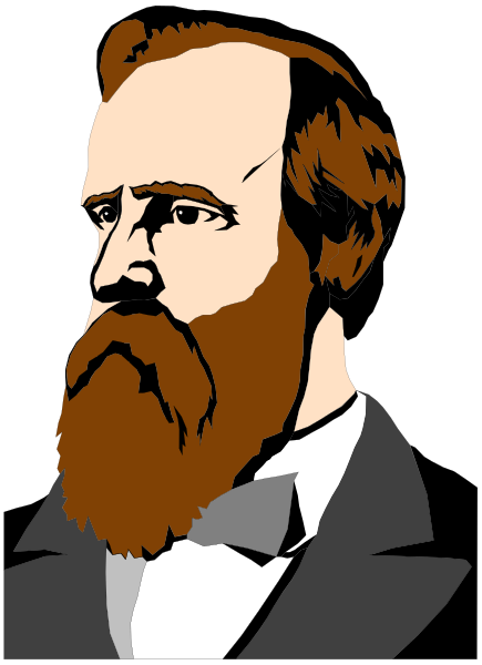 The image shows a black and white illustration of an older man with facial hair wearing glasses, dressed formally with a suit coat over his shoulder, standing against a dark background.