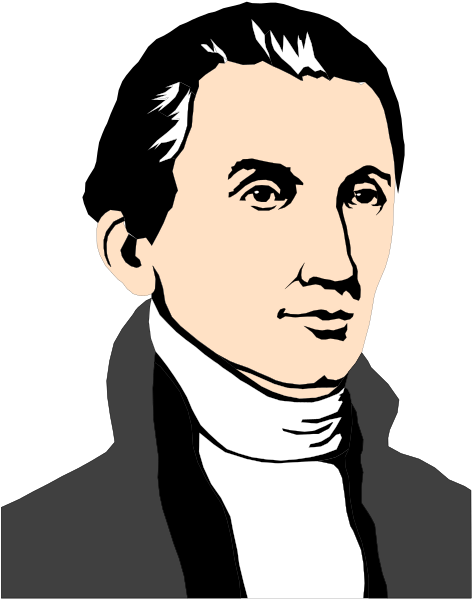 The black and white illustration features a man's face with sideburns against an abstract background that resembles digital noise.