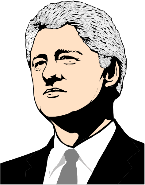 The black and white illustration features a man with gray hair wearing glasses, dressed formally in a suit jacket over a shirt without tie, standing against a dark background; he is looking directly at the viewer.