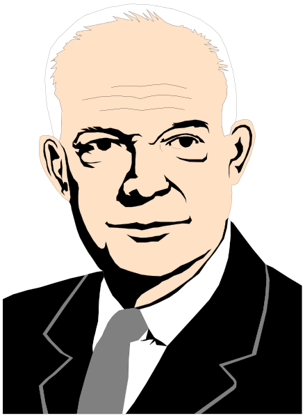 The black and white illustration features a man with gray hair wearing glasses, dressed formally in a suit jacket over a shirt without tie, standing against a dark background; he is smiling slightly at an unseen audience while looking directly ahead of him.