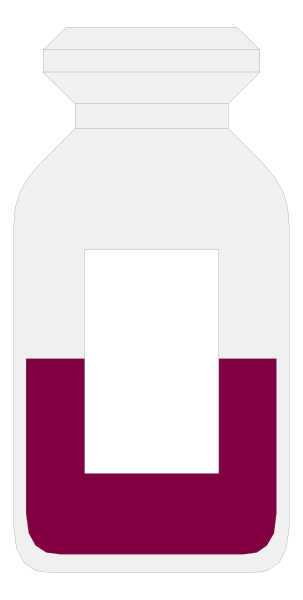 The image shows a bottle of soda with red liquid inside it placed on top of what appears to be an ice cream cone in front of a gray background.