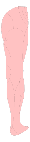 The image shows a split view of two different scenes: on the left side is an abstract pattern with no discernible features; on the right side there's a pink silhouette that appears to be humanoid, possibly female due to its shape and posture.