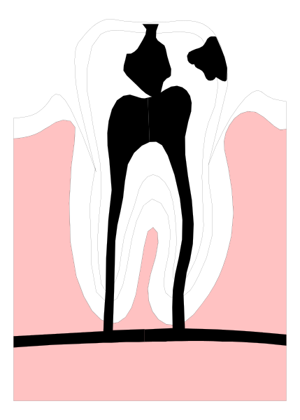 The image shows a black and white illustration of an ice cream cone with two scoops on top against a pink background.