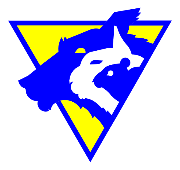 The logo features a stylized wolf's head on top of an abstract shield with two wolves facing each other in front of it; there is also text that reads "WOLF" atop one side and another word, which appears to be partially obscured by the image itself or possibly not fully visible.