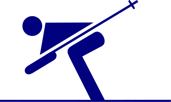 The image shows a black silhouette of an archer aiming at a target with their bow drawn back on what appears to be a blue background.
