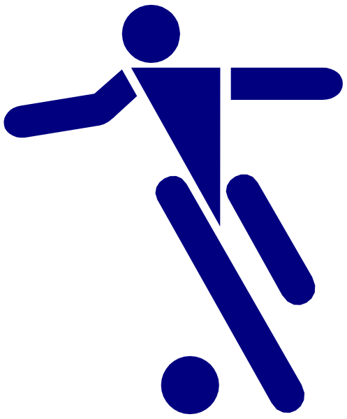 The image shows a blue silhouette of an athlete performing gymnastics on a black background with white text that reads "Gym".