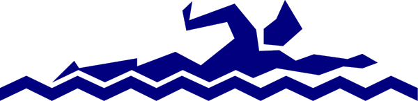 The image shows a blue wave with white foam on top of it against an overcast sky background.