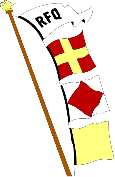 The flag of a fictional country with various flags on it hanging from poles against a dark background.