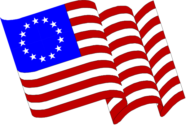 The flag of the United States with a black background behind it.