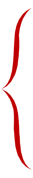 The image shows a red line on a gray background with black stripes at either end of it.