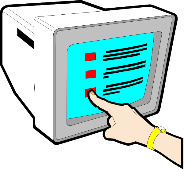 The image shows a hand pointing at an electronic device with text on its screen that reads "Please insert your card."