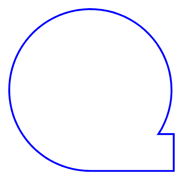 The image shows a simple black and white line drawing of two overlapping circles with an oval shape between them on what appears to be paper.
