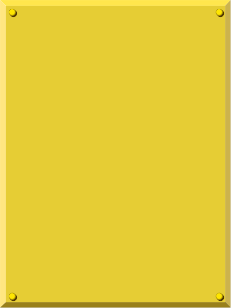 The image shows a yellow sign with rounded corners against an indistinct background; there is no text on it to provide additional context about its content.