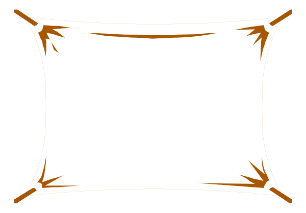 The image shows a black rectangle with white lines forming an irregular border on what appears to be a gray background.