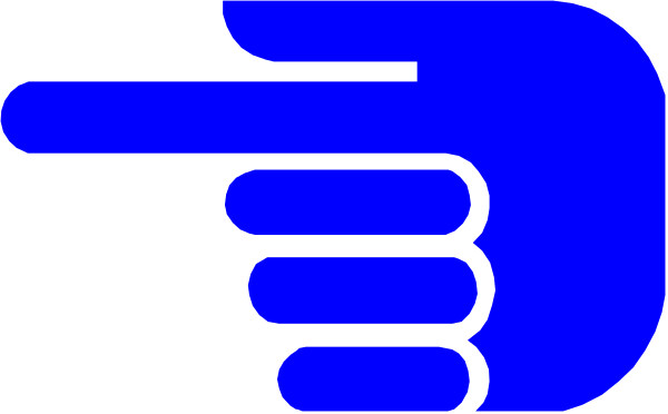 The image shows a blue handshake symbol with two hands meeting at their fingertips against a white background.
